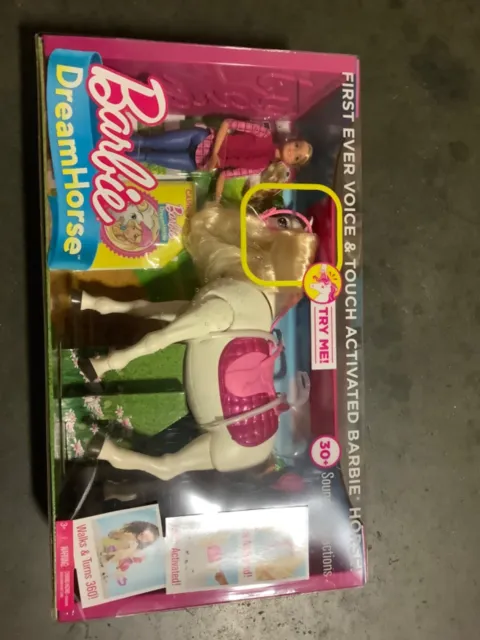 Mattel 2016 BARBIE Dream Horse Blonde Barbie Doll Set SOUND DOES NOT WORK
