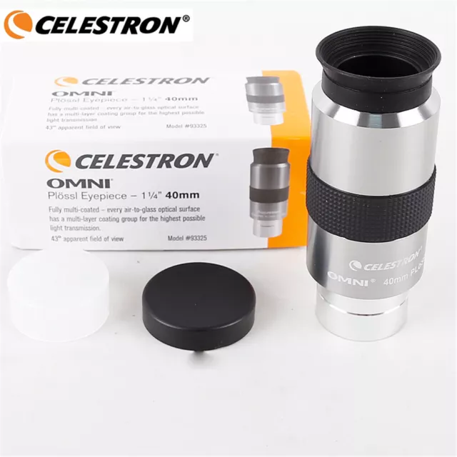 Celestron 1.25 inch 40mm Focal Length Omni Series Eyepiece Lens for Telescope