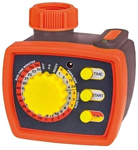 Programmatore Analogico 1 Zona Per Innaffio Giardino Con Orologio E Timer 37433