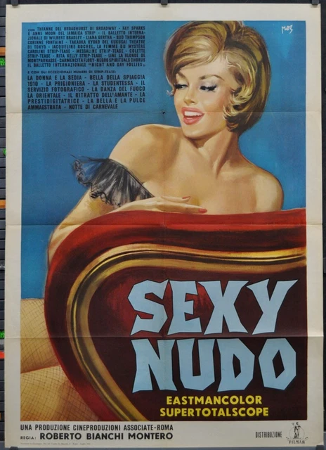 SEXY NUDO 1963 Originale 39X55 Italiano Film Poster Liana Gertha Bud