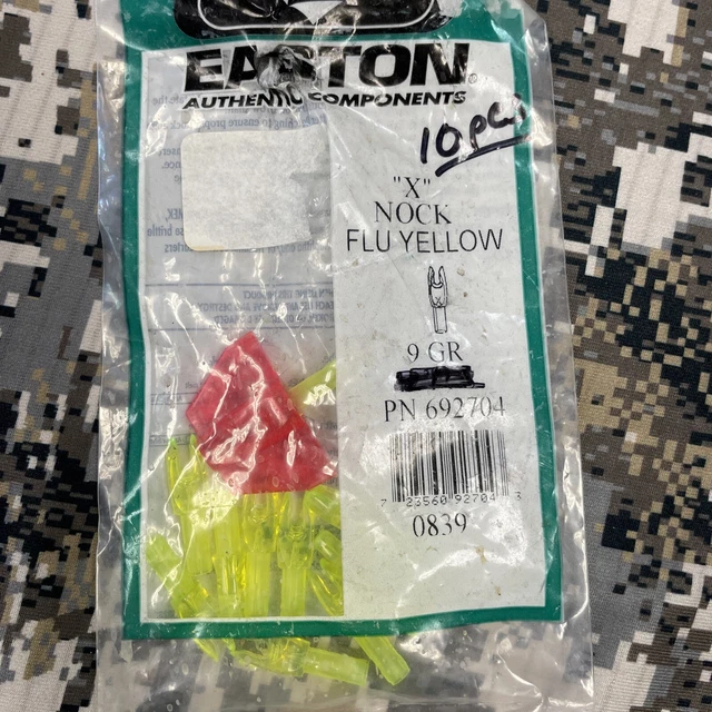 Easton Authentic Components X Nock Flu-Yellow 9 Grains