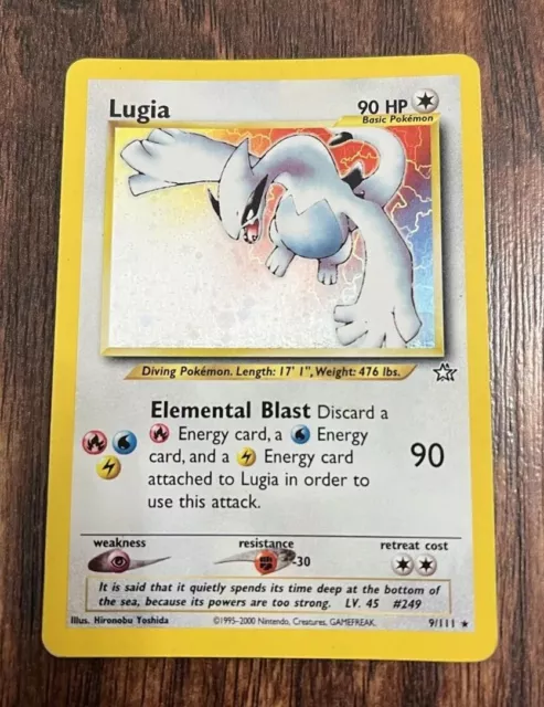 Lugia 9/111 - Neo Genesis Rare Holo Pokemon Card - LP