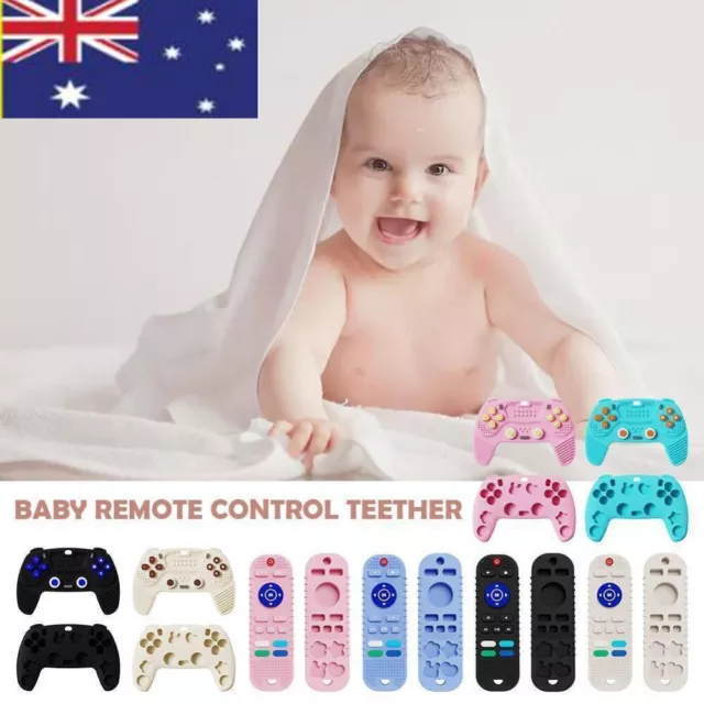 Baby Teether Toys - TV Remote Control Shape Silicone Toddler Teething Toys