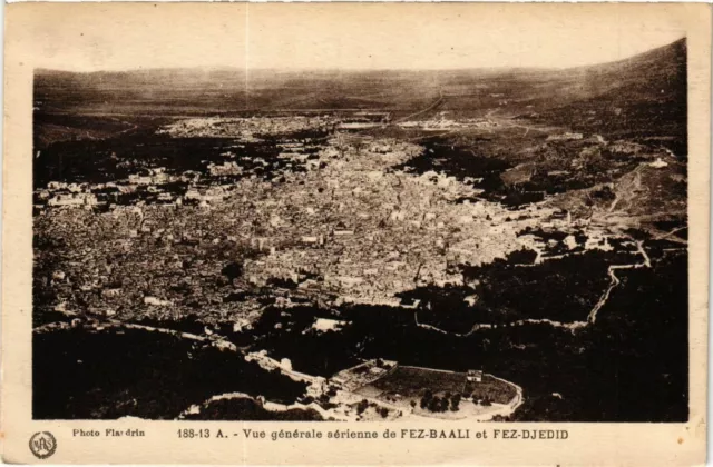 CPA AK MAROC Vue aerienne de FEZ-BAALI et FEZ-DJEDID (219222)