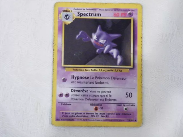 CARTE POKEMON Spectrum 60 PV 29/102 SET DE BASE - voir descriptif et photos