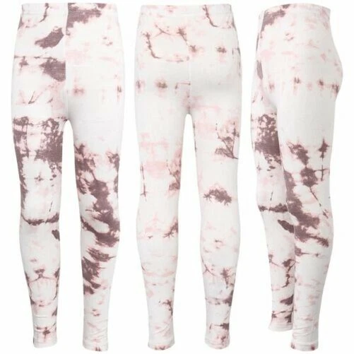 Bambine Leggings Cravatta Tintura Ruggine Stampa Moda Fahsion Danza Pantaloni