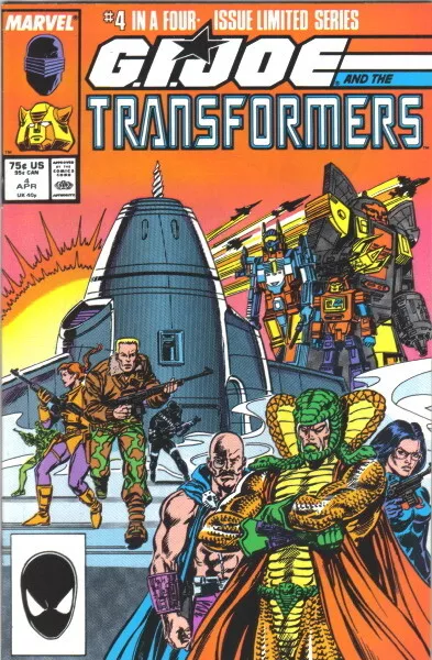 G.I. Joe and The Transformers Comic Book #4 Marvel 1987 VERY HIGH GRADE UNREAD
