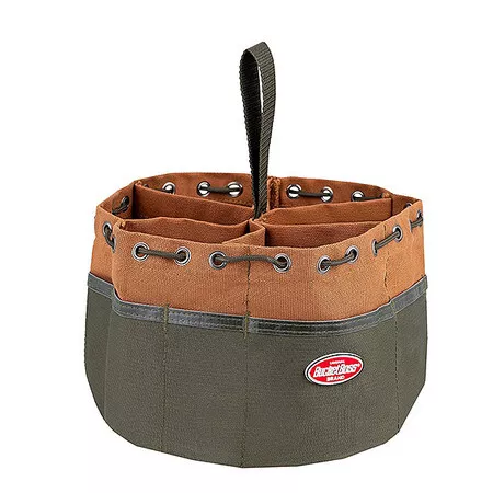 Bucket Boss 25001 Tool Bag, Duckwear Canvas, 19 Pockets, Brown, 6-1/2" Height