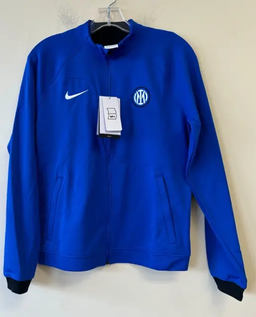 NWT Nike Youth Unisex Inter Milan Football Jacket Blue DO6267-408 Size XL