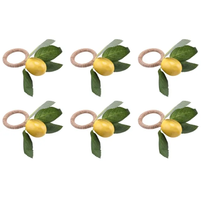 Set di 6 anelli tovaglioli, anelli decorativi al limone anelli tovagliolo, 3203