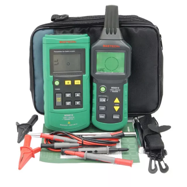 MASTECH MS6818 Professional 12~400V AC/DC Wire Cable Tracker Metal Pipe Locator