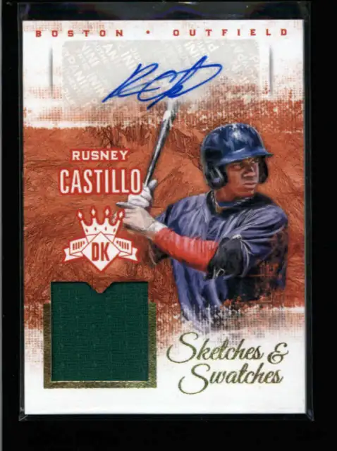 Rusney Castillo 2016 Diamond Kings Sketches & Swatches Jersey Auto #67/99 Ah6340