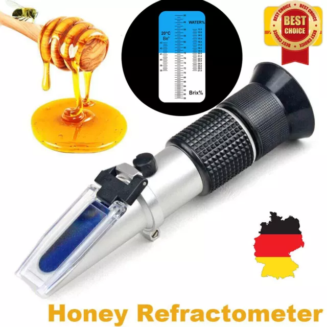 Refraktometer Honig Imker Wasser Zucker Gehalt, Brix: 58-92% Wasser: 12-27%