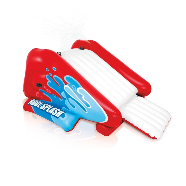 Intex Kool Splash Inflatable Water Slide Play Center w/ Sprayer, Red (Used) Intex Kool Splash Inflatable Water Slide Play Center w/ Sprayer, Red (Used)