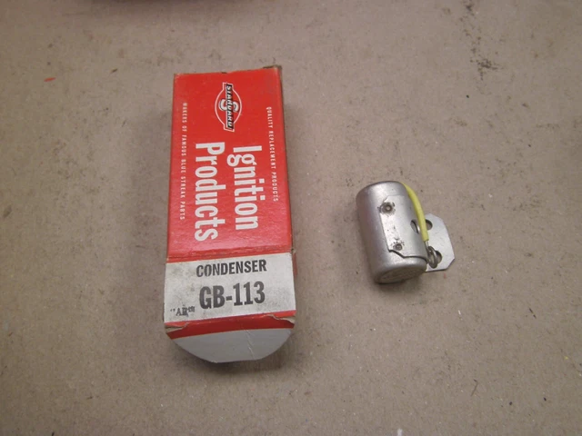One New Old Stock Standard Ignition Products Distributor Points Condenser Gb-113