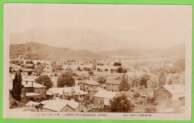 VINTAGE POSTCARD A GRAND VIEW OF MT. ST. LEONARD FROM HEALESVILLE, VIC 1900s