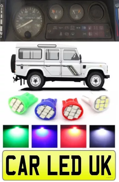 ✅ Land Rover 90 110 Defender 200 300tdi ✅ 6 x LED ARMATURENBRETT SPEEDO UPGRADE GLÜHBIRNEN