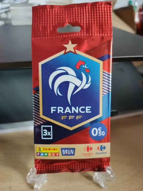 Bustina packet PANINI France Foot FFF 2018 Carrefour Family 3 Stickers - Mbappe