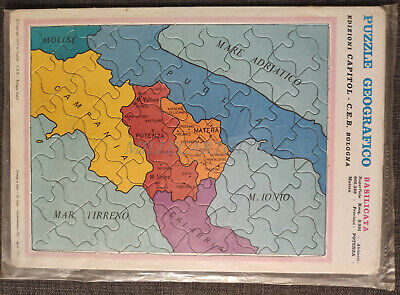 Bologna 1973 Campania Ed Napoli Capitol PUZZLE GEOGRAFICO Capitol C.E.B 