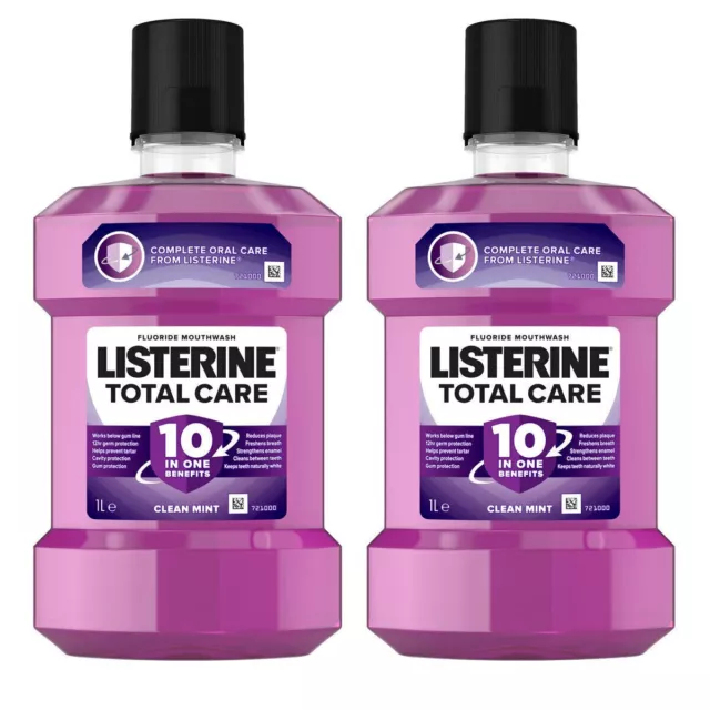 Listerine TOTAL CARE sauber neuwertig Mundwasser 1L x 2
