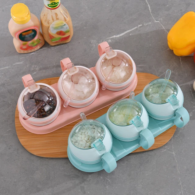 Porta Spezie 4 Scomparti In Acciaio Inox - Contenitore Condimenti Con Coperchio - Foto 7