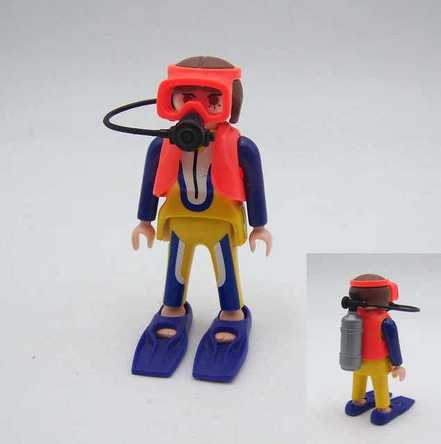 Figurine Playmobil Scaphandrier Bronze Sous-marin - Plongeur Fond Marin, Occasion