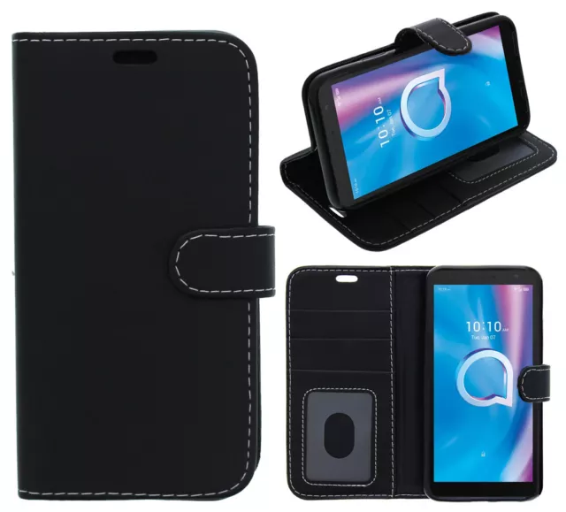 For Alcatel 1B 2020 Phone Case Cover Flip Book Wallet Folio Leather Gel