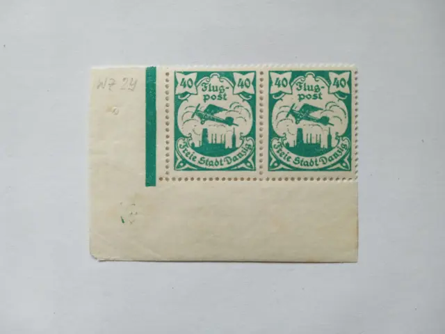 Briefmarken Freie Stadt Danzig Mi.-Nr. 66y** Flugpost -Paarecke-