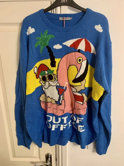 Oasis flamingo christmas jumper hotsell