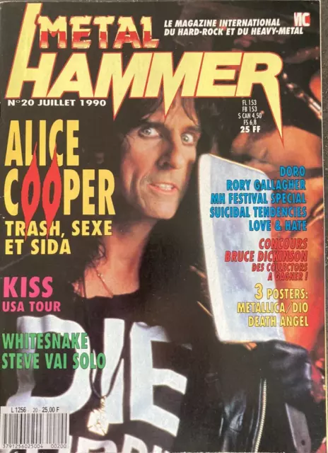 Magazine Metal Hammer n°20, Alice Cooper, Kiss, Suicidal Tendencies, Steve Vai