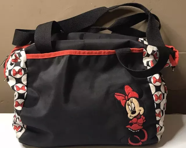 Disney© Baby | Minnie Mouse Diaper Bag/Tote | Black & Red | Nice!
