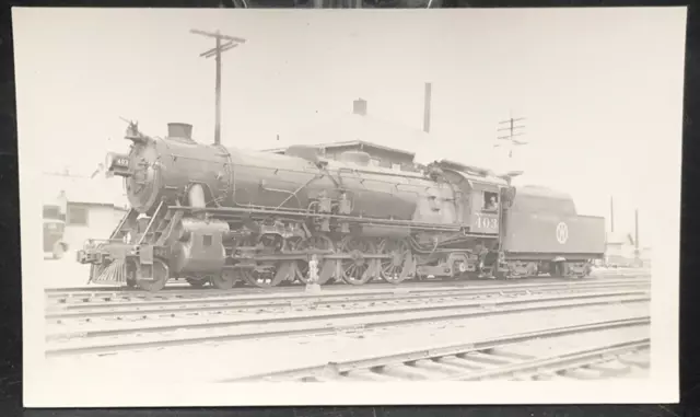 New York Ontario & Western Railway NYO&W #403 4-8-2 Locomotive Train B&W Photo