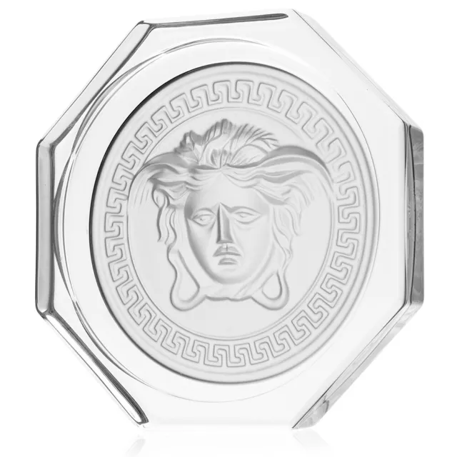 Versace By Rosenthal Medusa Lumiere Crystal Coaster #110835-45008 Brand Nib F/Sh 2