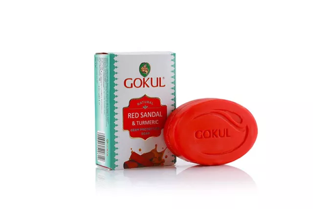 Barra de jabón GOKUL RED SANDAL & TURMERIC - 75g - Envío gratis