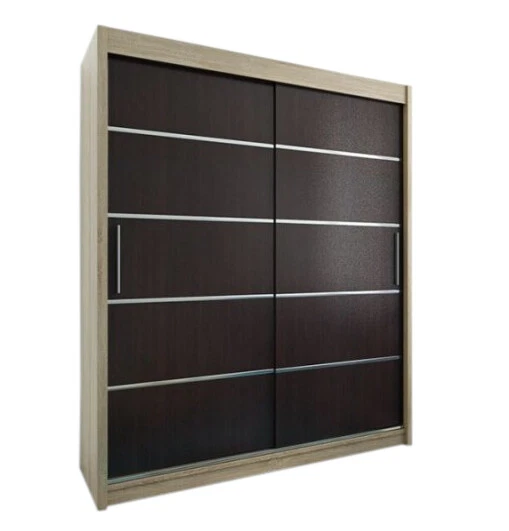 ARMOIRE DE CHAMBRE 2 portes coulissantes penderie 200VENTILA1 Sonoma