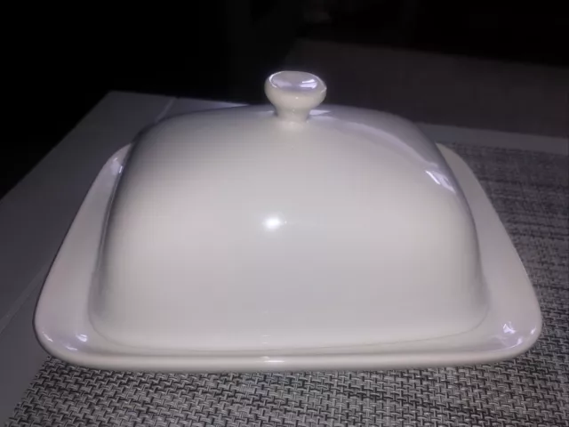 IKEA  Porcelain VINTAGE Butter Or Cheese Oblong Dish  with Lid