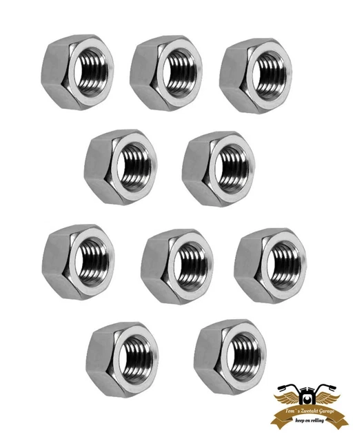 10 x Sechskantmutter M6 DIN 834 8 verzinkt Moped Mofa Mokick