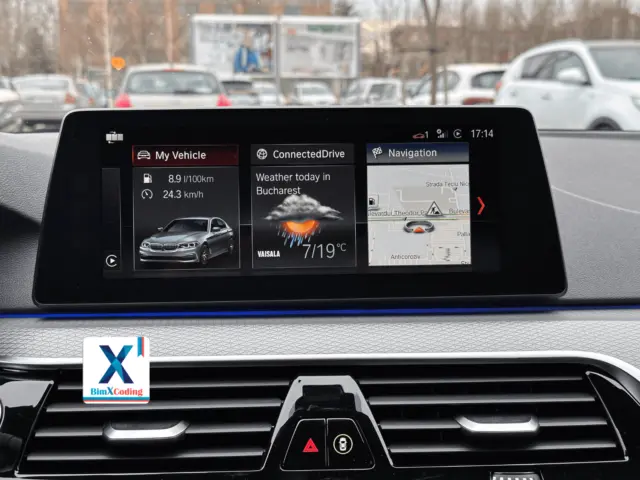 BMW iDrive EVO ID5 ID6 meteo widget and traffic info activation only EU cars