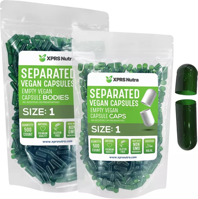 Cápsulas Express Talla 1 Separadas Bosque Verde Vacía Cápsulas Veganas Gorra Vegetal