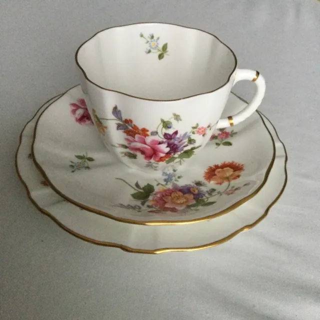 Royal Crown Derby - Derby Posies, Bone China tea trio (cup, saucer & plate set)