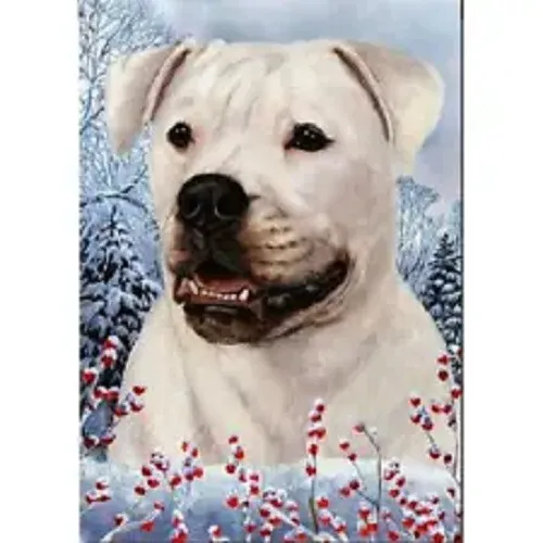 Winter Garden Flag - American Bulldog 153001