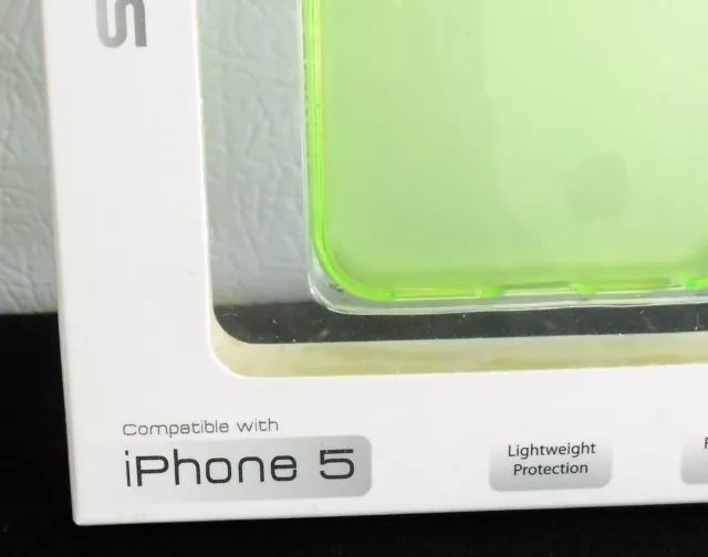 Housse de téléphone en silicone vert citron pour iPhone 5 protection légère NEUVE 2