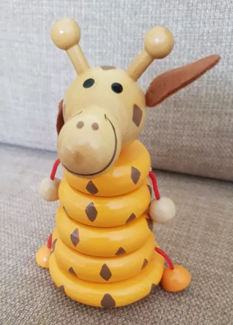 Kinderspielzeug: Stapelfigur Giraffe, Holz, Höhe kpl. 15 cm - neu
