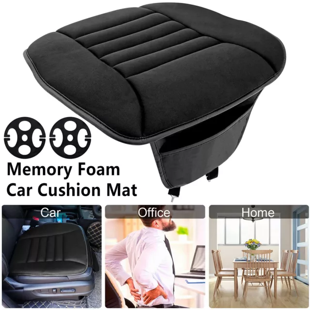 Car Seat Cushion Memory Foam Front Car Seat Mat Pad Non-Slip Rubber Protector ◇