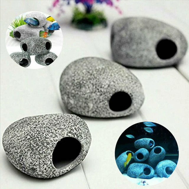 Fish Tank Resin ornament Pond Shrimps Decor Cichlid Rock Aquarium Cave Stones