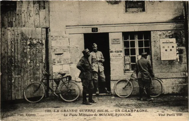 CPA La Grande Guerre En Champagne Le Poste Militaire de SOMME-Bionne (346542)