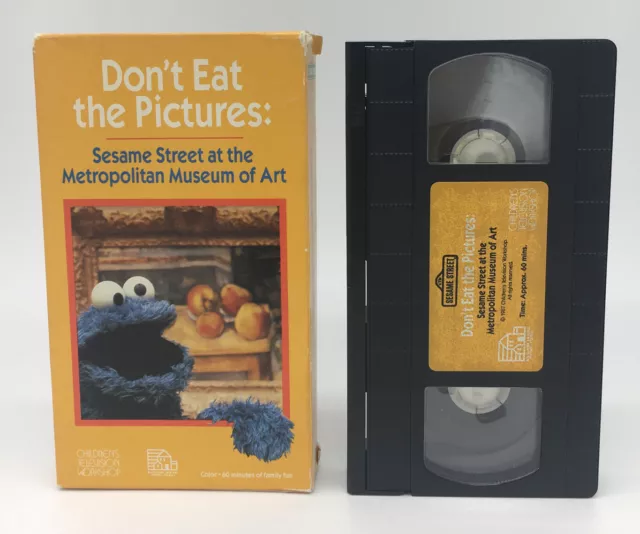 VHS SESAME STREET Don't Eat the Pictures Metropolitan Museum Art 1987 w