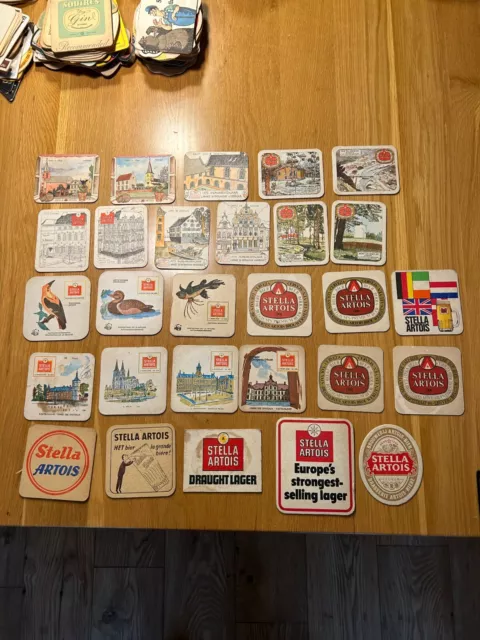 Vintage Beermats Coasters Bar Home Job Lot 60 70 80 Lot 21 Stella Artois