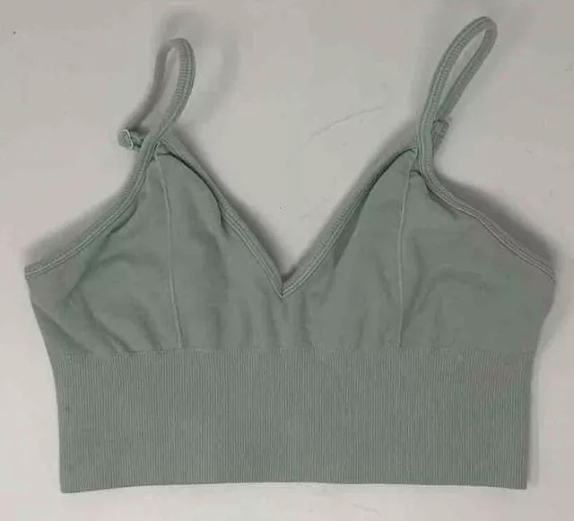 Alo Womens Yoga Sunny Bra Bralette Sz S Strappy Seamless Sports Mint Green