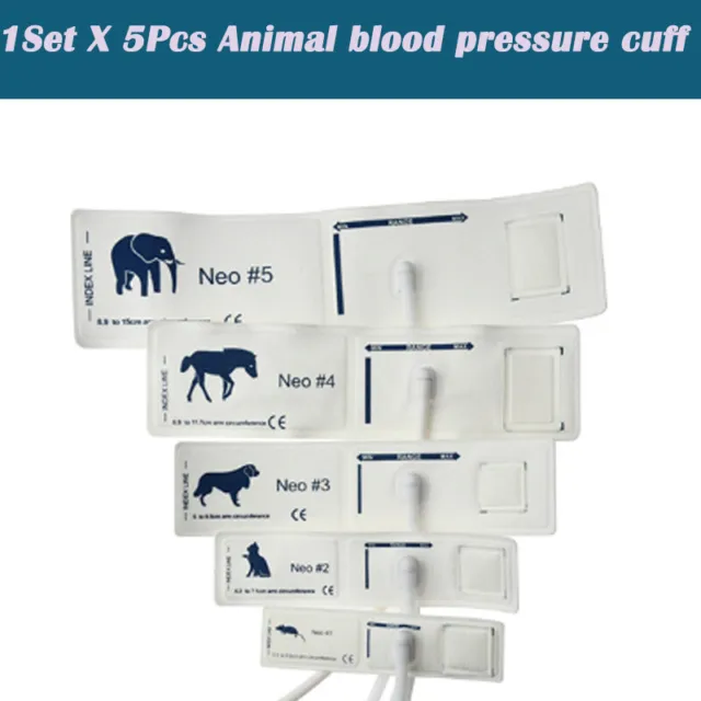 1Set/5Pcs Veterinary Animals Disposable NIBP Blood Pressure Cuff for Cat Pet Use